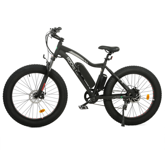 UL Certified -Ecotric Rocket Fat Tire Beach Snow Electric Bike - Matt Black