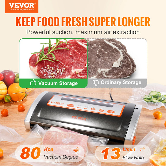 VEVOR Vacuum Seal Machine with Built-in Cutter