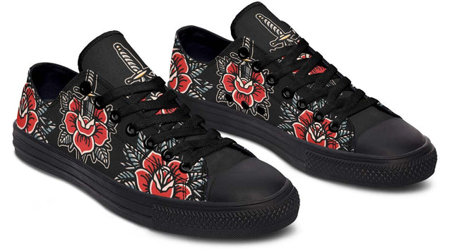 Print Low-Top Canvas Shoes