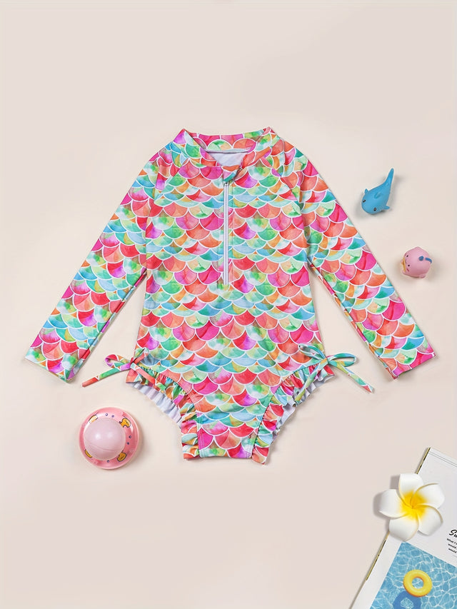 Cute Flamingo Print Swimsuit for Toddlers to Girls