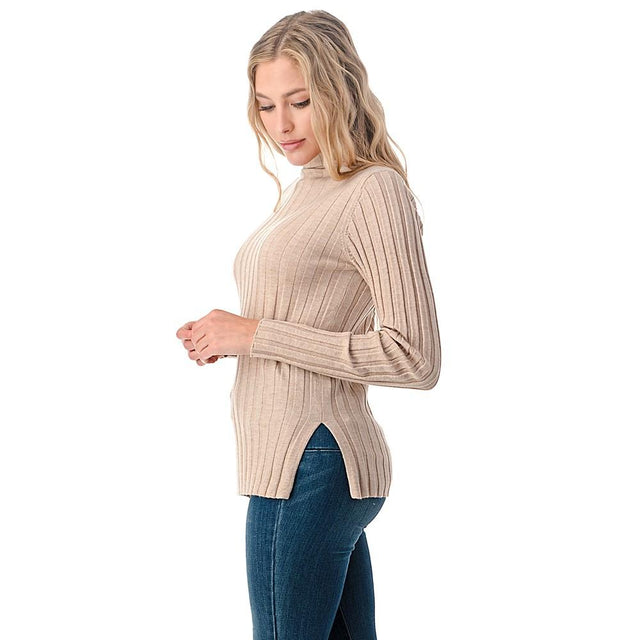 Women's Long Sleeve Mock Neck Sweater