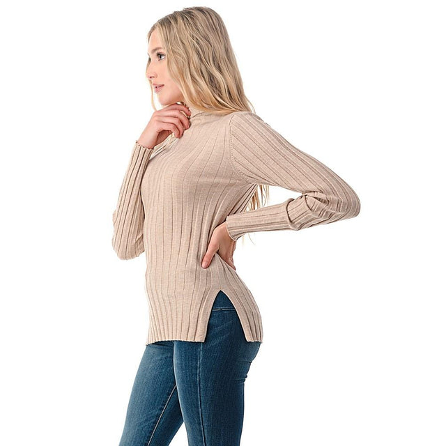 Women's Long Sleeve Mock Neck Sweater