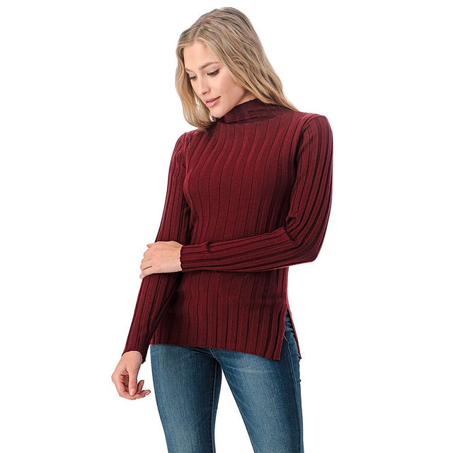 Women's Long Sleeve Mock Neck Sweater