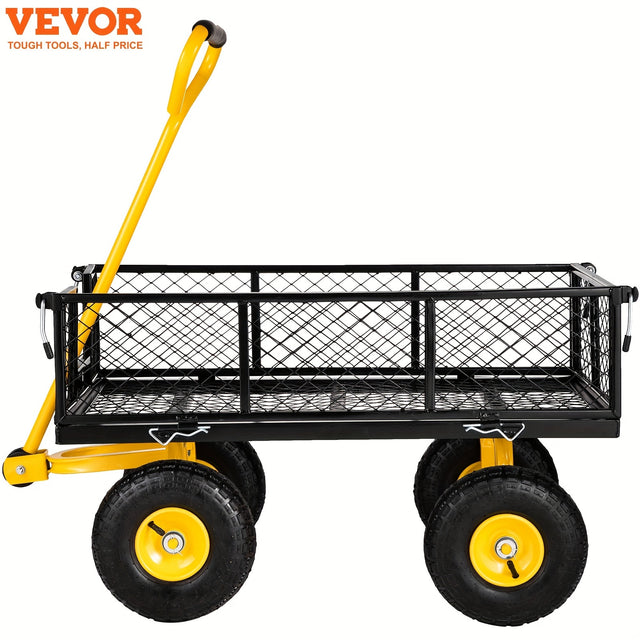 Best VEVOR Steel Garden Cart, Heavy Duty 500 lbs Capacity