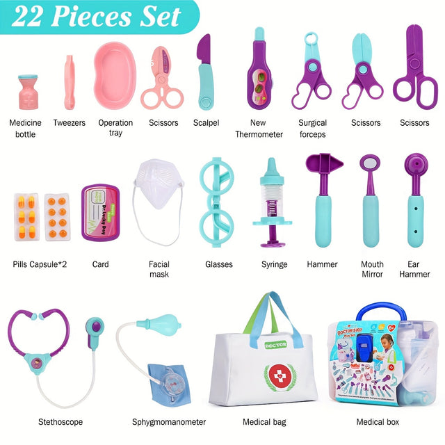 22pcs Doctor Kit For Kids And Toddlers