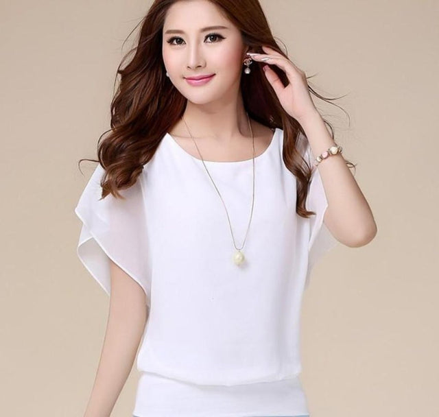 Women's Batwing Chiffon Blouse