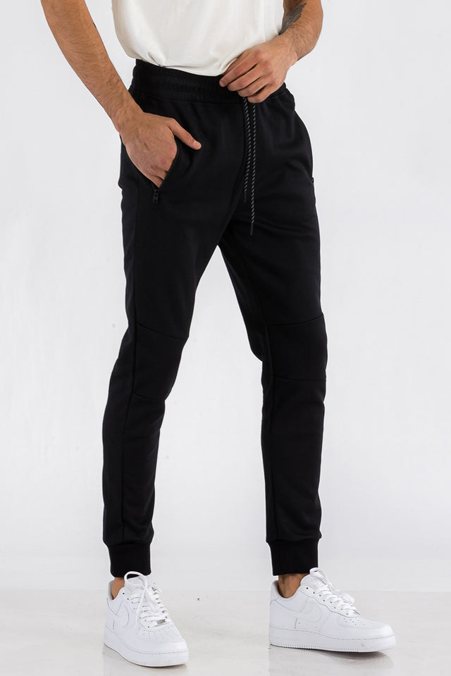 Mens Joggers with Zipper Closure Pockets