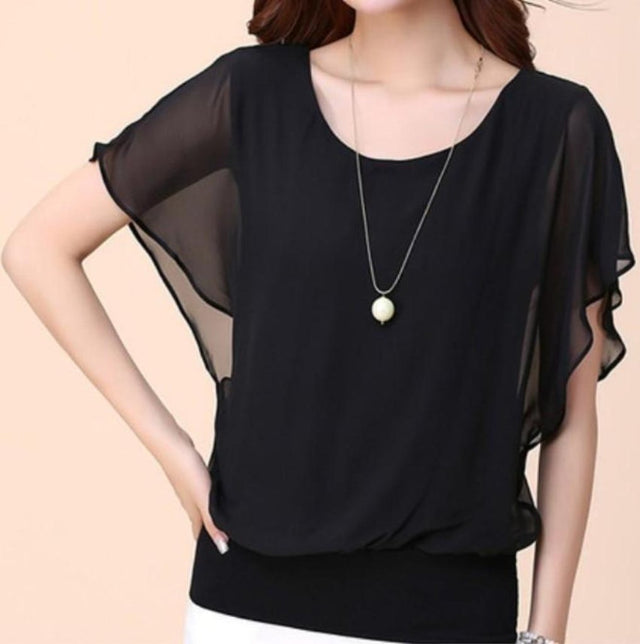 Women's Batwing Chiffon Blouse