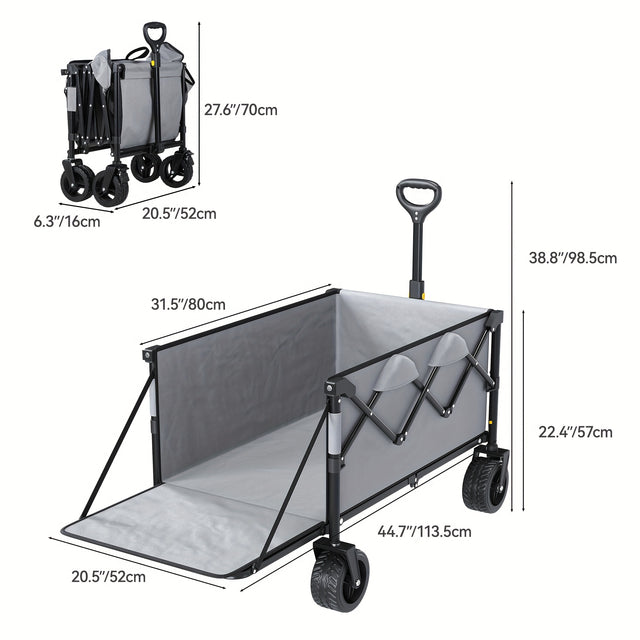 Best Heavy Duty Utility Wagon with Folding Tailgate and All-Terrain Wheels