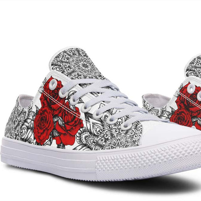 Print Low-Top Canvas Shoes