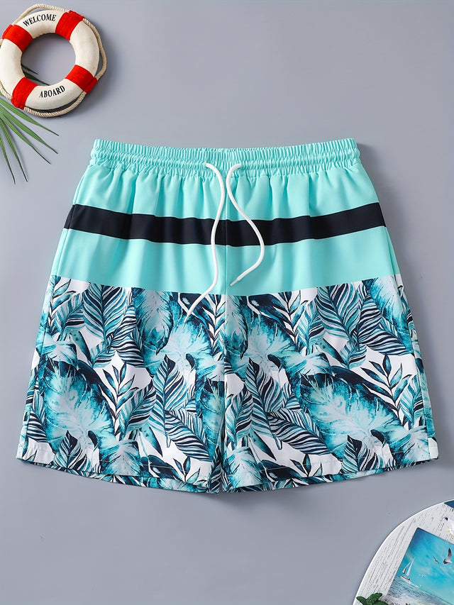 Tropical Quick Dry Swim Trunks For Boys