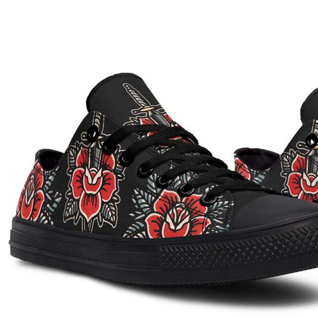 Print Low-Top Canvas Shoes