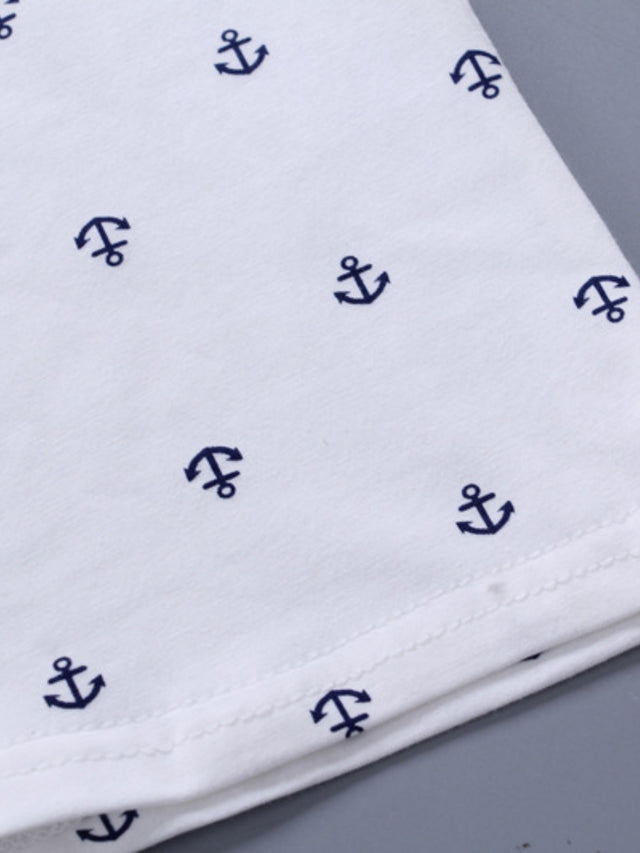 2pcs Nautical Sailor Shorts Set