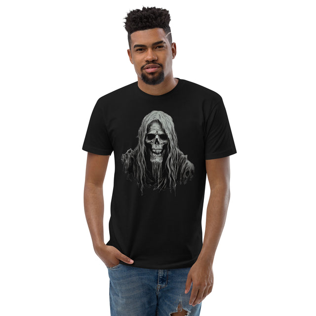 Best Men's Long Haired Skull Graphic Tee