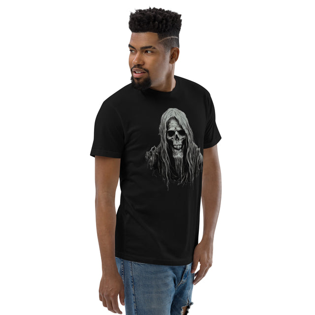 Best Men's Long Haired Skull Graphic Tee