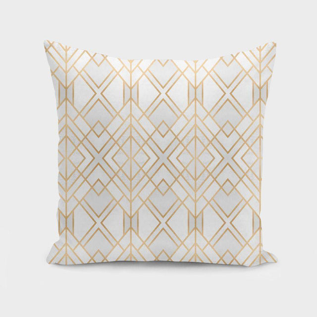 Golden Geo Cushion/Pillow Cover