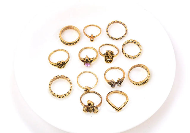 Best 11 Pcs Trendy Simple Statement Stackable Ring Set