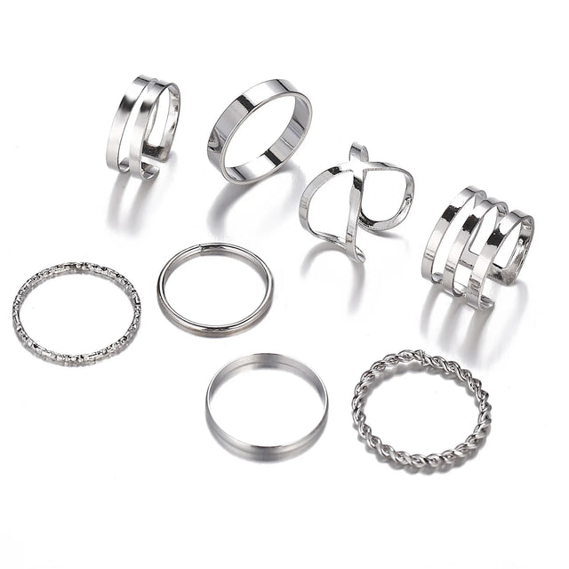 Best 11 Pcs Trendy Simple Statement Stackable Ring Set