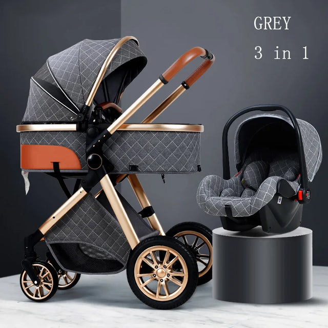 Portable Luxury 3-in-1 Baby Stroller