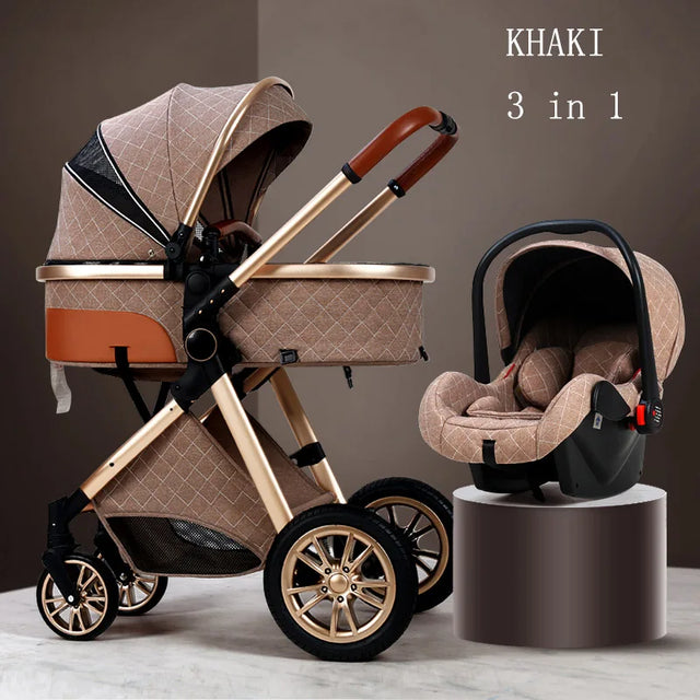 Portable Luxury 3-in-1 Baby Stroller