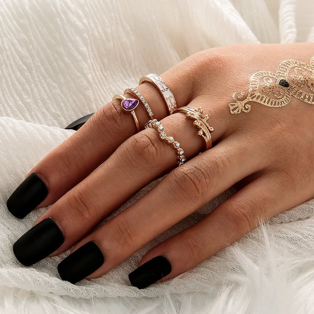 Best 11 Pcs Trendy Simple Statement Stackable Ring Set