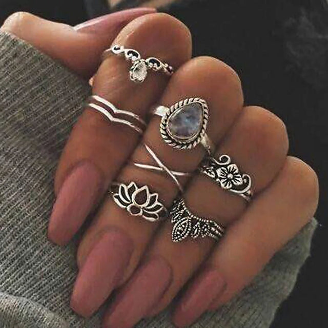 Best 11 Pcs Trendy Simple Statement Stackable Ring Set