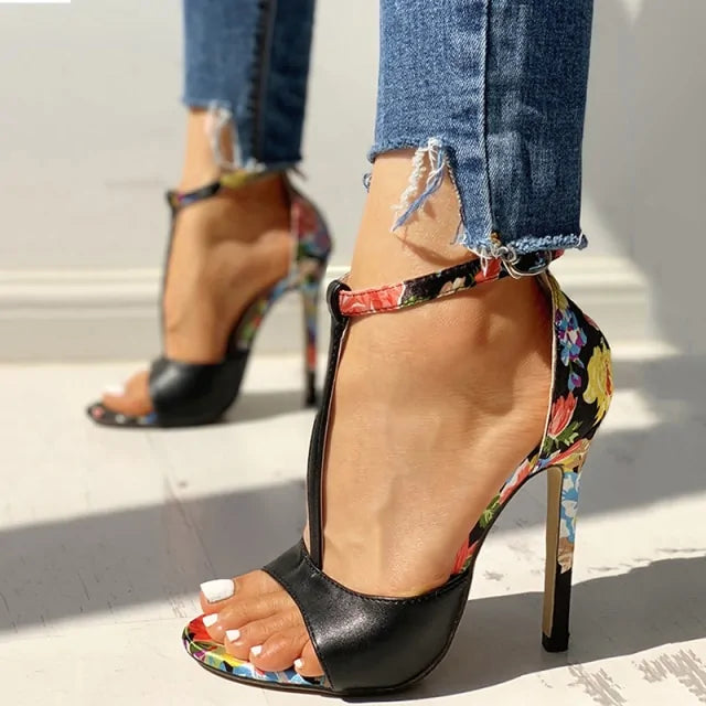 Women's Floral Heel Shoes