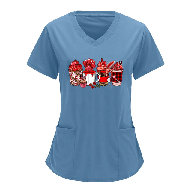 Valentine 's Scrub Top