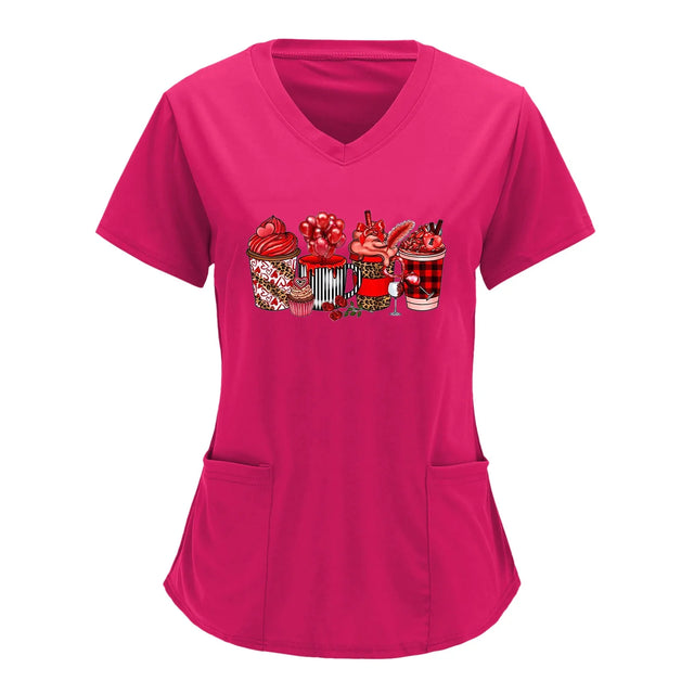 Valentine 's Scrub Top