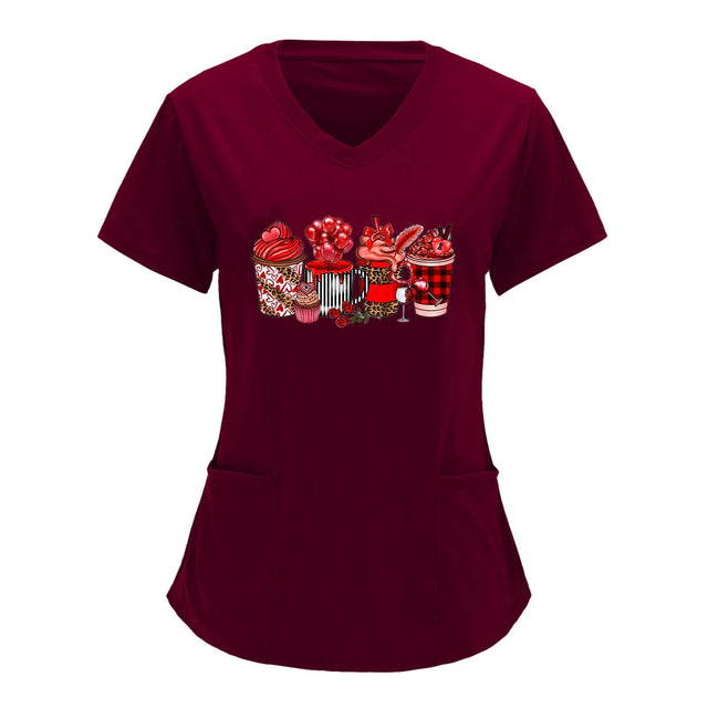 Valentine 's Scrub Top