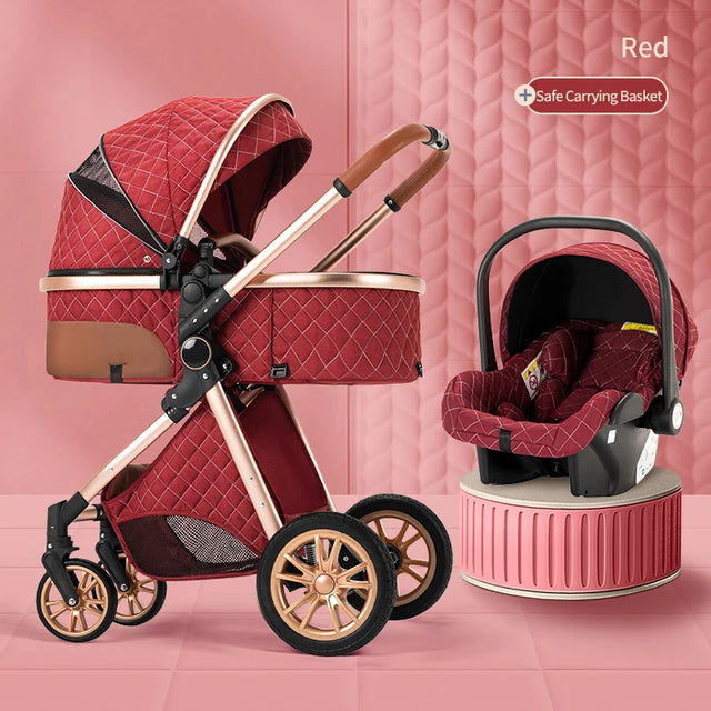 Portable Luxury 3-in-1 Baby Stroller