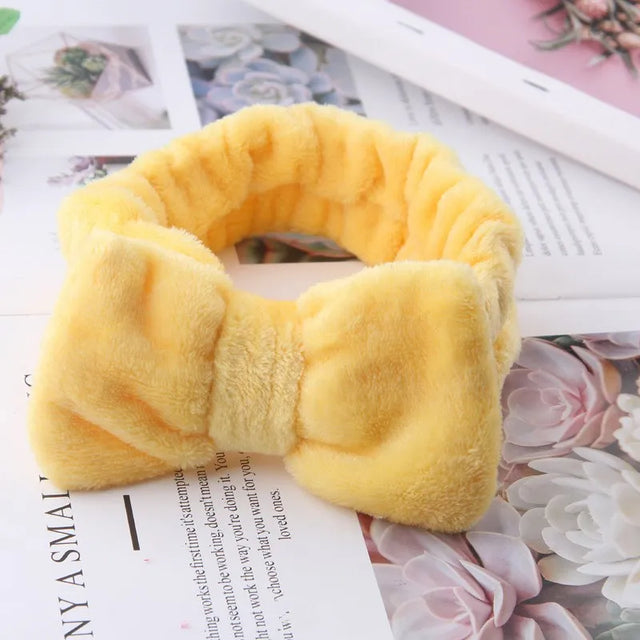 Fluffy Bowknot Spa Hair Band