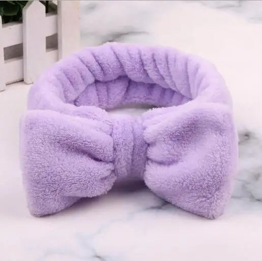 Fluffy Bowknot Spa Hair Band