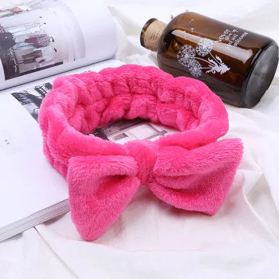 Fluffy Bowknot Spa Hair Band