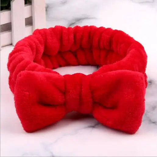 Fluffy Bowknot Spa Hair Band