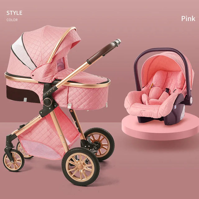 Portable Luxury 3-in-1 Baby Stroller