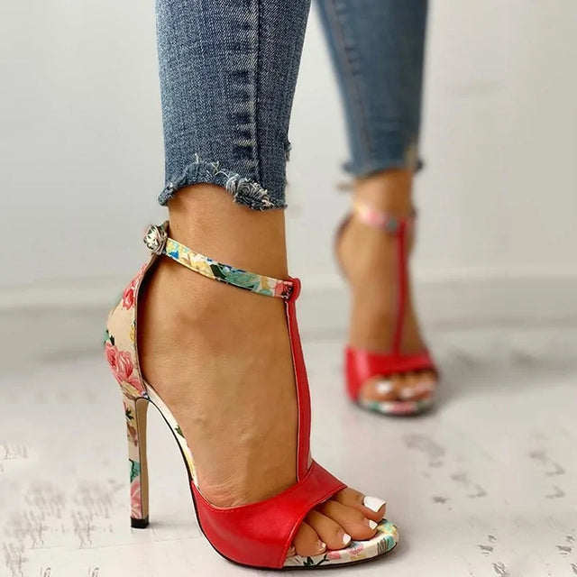 Women's Floral Heel Shoes