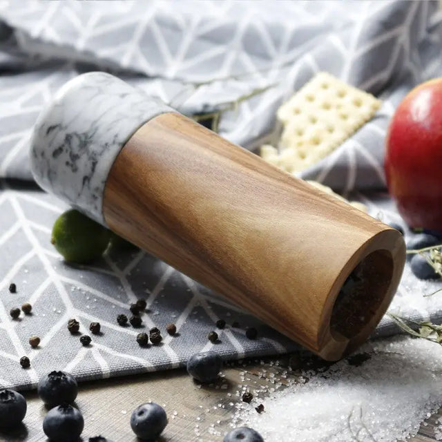 Wooden Marble Spice Grinder