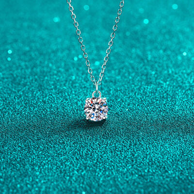 1 Carat Moissanite Sterling Silver Necklace