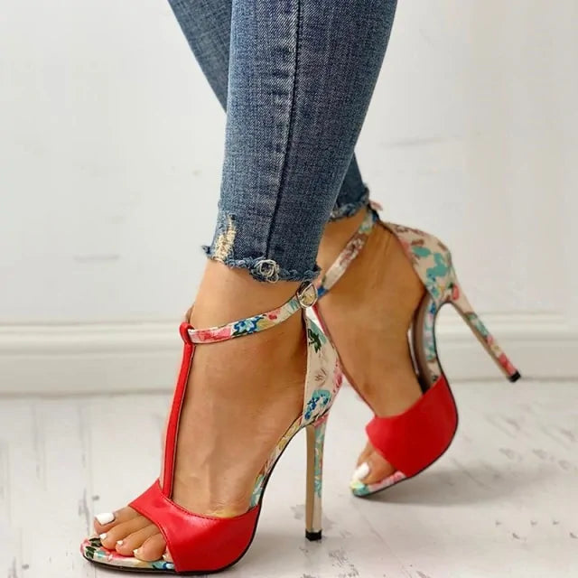 Women's Floral Heel Shoes