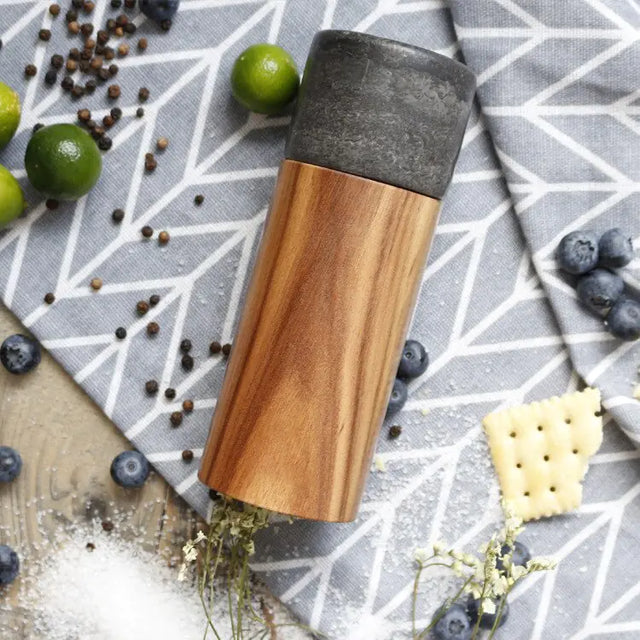 Wooden Marble Spice Grinder